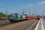 146 010  Schloss Wackerbarth  mit der RB40 nach Braunschweig kurz nach der Abfahrt in Magdeburg Hbf.