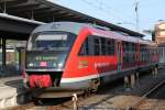 642 227-2 vom BW Magdeburg(Elbe Saale Bahn)steht als RB 12 nach Graal-Mritz im Rostocker Hbf,eigentliches Einsatzgebiet war sonst auf RB26 zwischen Stendal und Tangermnde.Aufgenommen am 05.05.2011