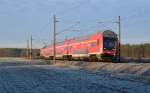 Am Morgen des 24.11.15 erreicht eine RB aus Leipzig bei noch frostigen Temperaturen Burgkemnitz.