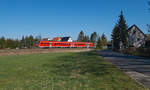 Am 30.3.2021 legte sich 612 645 als RE3658, auf dem Weg von Glauchau nach Göttingen, in Großstöbnitz in die Kurve.