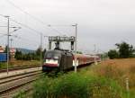 DB ES 64 U2-001 mit der RB 16323 von Eisenach nach Halle (S) Hbf, am 30.08.2012 in Erfurt Vieselbach.