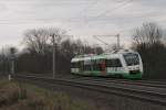 EB VT 201 als EB 80596 von Ilmenau nach Erfurt Hbf, am 10.12.2014 bei Erfurt Bischleben.