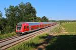 Am 24.06.2020 ist ein Zug der Linie IRE8 bei Lauffen am Neckar nach Würzburg unterwegs.
