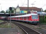 Einfahrt eines Regionalzuges aus Basel Bad Bf in den Bahnhof Offenburg, der Zug endete dort und fuhr nach einem Aufenthalt zurck nach Basel Bad Bf. Aufgenommen am 3.September 2007 in Offenburg.