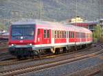 Rangierfahrt eines RegionalExpresses im GBF von Aalen. Der Zug kam zuvor aus Stuttgart Hbf und wird nun auf ein Abstellgleis im GBF rangiert. Aufgenommen am 14.September 2007