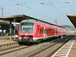 440 038-8 mit 440 538-7 als RE 58210 nach Karlstadt (Main) bei der Ausfahrt aus dem Bahnhof Ansbach am 14.