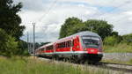 Der aktuell noch einstöckig verkehrende  MüNüX  München - Nürnberg durchfährt Paindorf. Aufgenommen am 25.6.2018 11:27