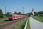 440 548-6 mit dem RE 4075 von Passau Hbf nach München Hbf bei Hausbach, 29.08.2017