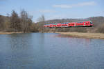 RB 59151 von Treuchtlingen nach München Hbf bei Pappenheim, 24.03.2018