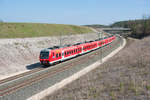 440 540 als RE 58218 von Nürnberg Hbf nach Würzburg Hbf bei Emskirchen, 30.03.2019