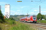 DB 445 052 als RE 4617 von Frankfurt (M) Hbf nach Bamberg, am 25.08.2021 in Karlstadt (Main).