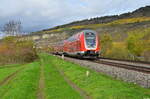 DB Regio 445 053 ist als RE 54 nach Bamberg Hbf unterwegs und erreicht bald ihren nächsten Halt in Würzburg Hbf.