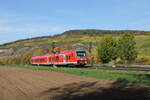 DB 440 813-4 als RB 58049 von Jossa nach Bamberg, am 17.10.2022 bei Thüngersheim.