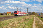 440 323 DB Regio als RB 58124 (Treuchtlingen - Wrzburg Hbf) bei Gunzenhausen, 11.04.2021