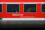 Der schnellste RE Deutschlands in Kinding (Altmhltal).
REGIO DB Mnchen-Nrnberg-Express Logo.