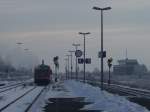 RB 32021 fhrt am 27.1.10 soeben bei diesigen Wetter und - 19 C aus Kirchenlaibach in Richtung Weiden /Opf.,(diese Klte ahnt man auch an der Rauchfahne).