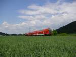 Eine Regionalbahn von Naumburg nach Lichtenfels ist am 22.