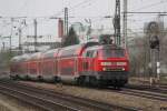 218 445-5 mit RB 27045 von Mnchen Hbf nach Mhldorf(Oberbay)bei der Durchfahrt in Mnchen Heimeranplatz.31.03.2012 