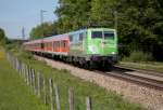 111 039-4 mit RB von Mnchen nach Salzburg am B Vogel am 18.05.2012