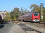 442 272 verlsst am 21. Oktober 2012 als RB nach Bamberg den Bahnhof Kronach.