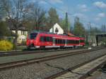 442 105 erreicht am 25. April 2013 als RB nach Bamberg den Bahnhof Hochstadt-Marktzeuln.