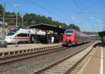 442 275-4 / 442 775-3 und 411 026  Leipzig  stehen am 05. September 2013 im Bahnhof Kronach.