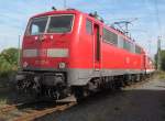 111 217-6 steht am 22. September 2013 zur Fahrt nach Heiterwang-Plansee in Lichtenfels.