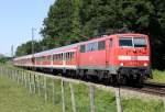 Die 111 172-3 zieht die RB von Mnchen nach Salzburg durch Vogl am 22.07.2013