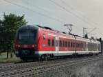440 314 fährt am 7.9.13 als Regionalbahn durch das Maintal Richtung Gemünden (Jossa) und hat soeben den Bahnhof Thüngersheim verlassen