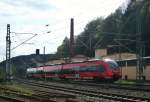 442 275 erreicht am 21.April 2014 als RB von Bamberg den Bahnhof Kronach.