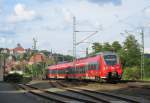 442 276 verlsst am 15.Juli 2014 als RE 4991 nach Nrnberg den Bahnhof Kronach.
