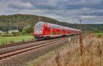 Ein Regionalexpress mit der 146 245-8 ist hier am 13.10.16 zu sehen der in Richtung Bamberg unterwegs ist gesehen bei Harrbach.