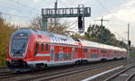RE5 nach Rostock Hbf mit 445 008 am 16.10.18 Berlin-Blankenburg.