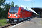 DB Regio AG [D] diesmal mal mit  147 016  [NVR-Nummer: 91 80 6147 016-0 D-DB] und der RB14 nach Nauen am 26.05.20 abfahrbereit Bf.