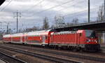 DB Regio AG - Region Nordost, Fahrzeugnutzer:	Regionalbereich Berlin/Brandenburg, Potsdam mit ihrer  147 008  (NVR:  91 80 6147 008-7 D-DB ) steht abfahrbereit mit der RB 32 nach Oranienburg am 22.01.24 im Bahnhof Schönefeld (bei Berlin).