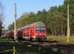 Letztes Licht an dieser Stelle war am 18.04. geboten, als diese RB 14 ihre Reise Richtung Senftenberg aus Bestensee heraus fortsetzte. Auch dies ist am 03.05. leider vorbei :-(!