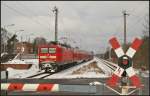 Einfach mal nur so: DB 112 104 mit dem RE3 nach Elsterwerda am 12.03.2013 bei der Einfahrt in den Bahnhof Blankenfelde (Tf) Bhf