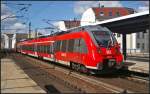 DB 442 329 kommt am 07.04.2013 zum Endhalt im Bahnhof Berlin Friedrichstrae an um dann als RE 18715 nach Bad Belzig zu fahren 