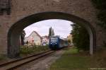 622 411-6 vlexx GmbH als RB51  ODEG  (RB 68861) von Rathenow nach Brandenburg Hbf, bei der Einfahrt in den Haltepunkt Premnitz Zentrum früher Premnitz Süd. 12.09.2014 (Fotostandpunkt war neben einem beschrankter Bahnübergang gewesen)