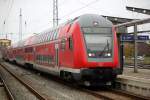 RE 4363 von Rostock Hbf nach Lutherstadt Wittenberg stand am 24.10.2014 im Rostocker Hbf.ab Fahrlpanwechsel gibt es keinen Snack Point mehr auf   der RE5 Linie.