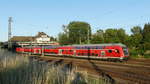 Eine RB75 Aschaffenburg - Wiesbaden beschleunigt aus dem Bahnhof Darmstadt Nord hinaus.