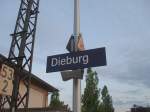 Bahnhofsschild Dieburg