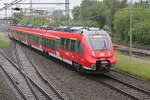 442 356 als S3(Güstrow-Warnemünde)bei der Einfahrt in Rostock-Bramow.04.06.2017