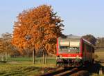 628 613 auf RE Linie in MV nach Polen - hier bei Malchin - 27.10.2015