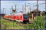 RE38354 unterwegs nach Elsterwerda. Stralsund (Srg) am 25.07.09