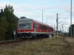 628 606 kurz vor Gifhorn Hbf. Die BR-Nummer hinten ist falsch geklebt. Statt 628 ,,928´´.