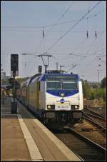 ME 146-13 / 146 513-7  Alfeld  am 05.09.2014 mit dem ME 82827 von Uelzen nach Gttingen bei der Abfahrt von Gleis 103