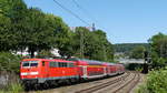 111 149 zieht einen RE4 Dortmund - Aachen durch Wuppertal Sonnborn.