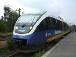 VT 744 der NordWestBahn als RB von Dortmund Hbf. hat Dorsten
Endstation erreicht.(03.10.2007)