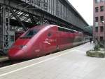 Ein Thalys aus Paris Gare du Nord war so eben in Kln angekommen 25.3.2008